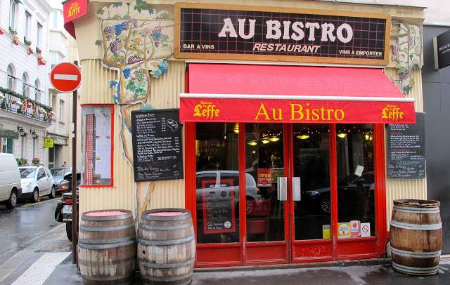 Bistroens fasade i rue marché st. Honoré.