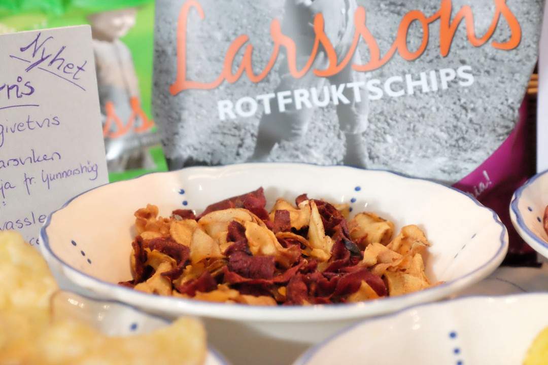 Rotfruktchips fra Larssons