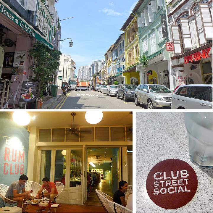 Club Street er partygata! Lett å huske pga av navnet også. The Rum Club er en ny og trendy rom-bar. Club Street Social er et bra sted for en snack eller et glass.